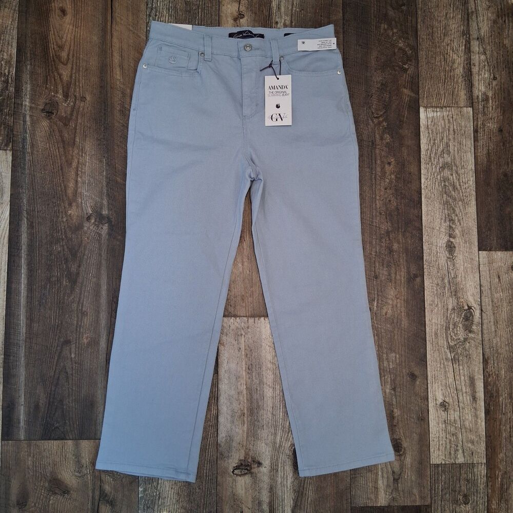 Gloria Vanderbilt Pastel Blue Amanda Classic High-Rise Slimming Jean 12PS